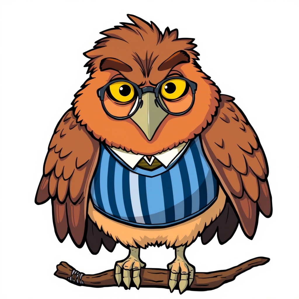 Owl — character reference for The Meadow Race: Slow and Steady Wins