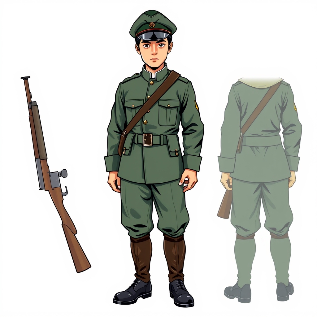 日本兵乙 — character reference for 王二小智斗鬼子