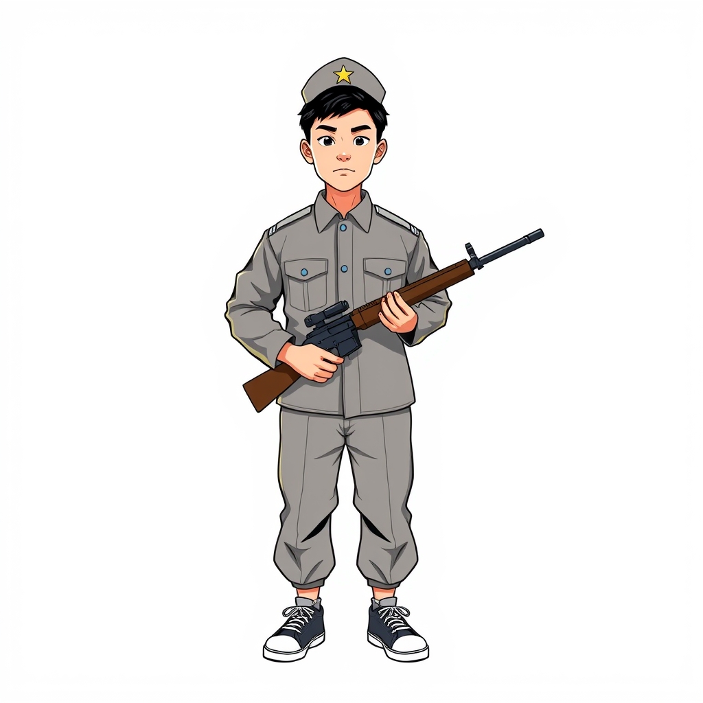 八路军战士乙 — character reference for 王二小智斗鬼子