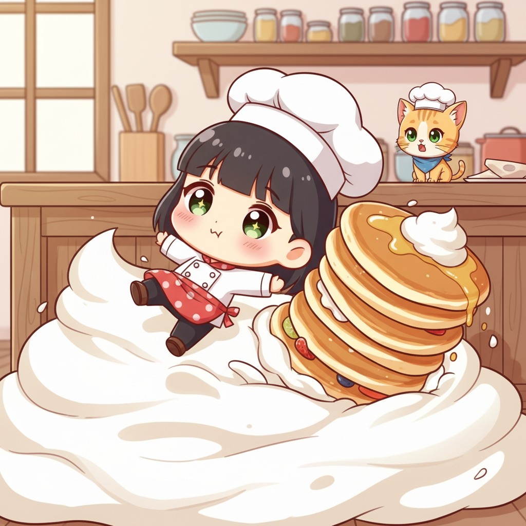 Chibi-style AI comic panel 1 — kawaii super-deformed comic generated with Comicory's AI Chibi Comic Generator