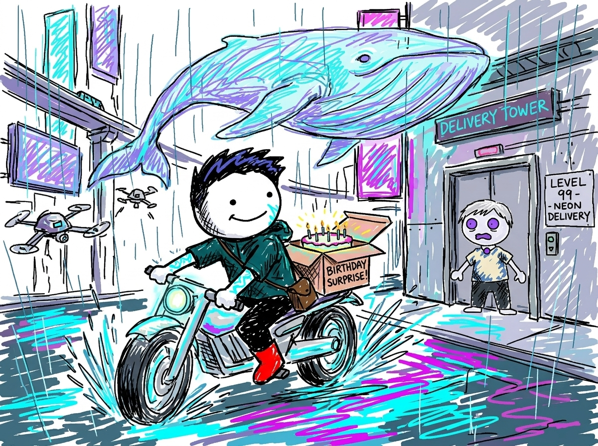 The Birthday Run — Scribble AI comic by qcrao