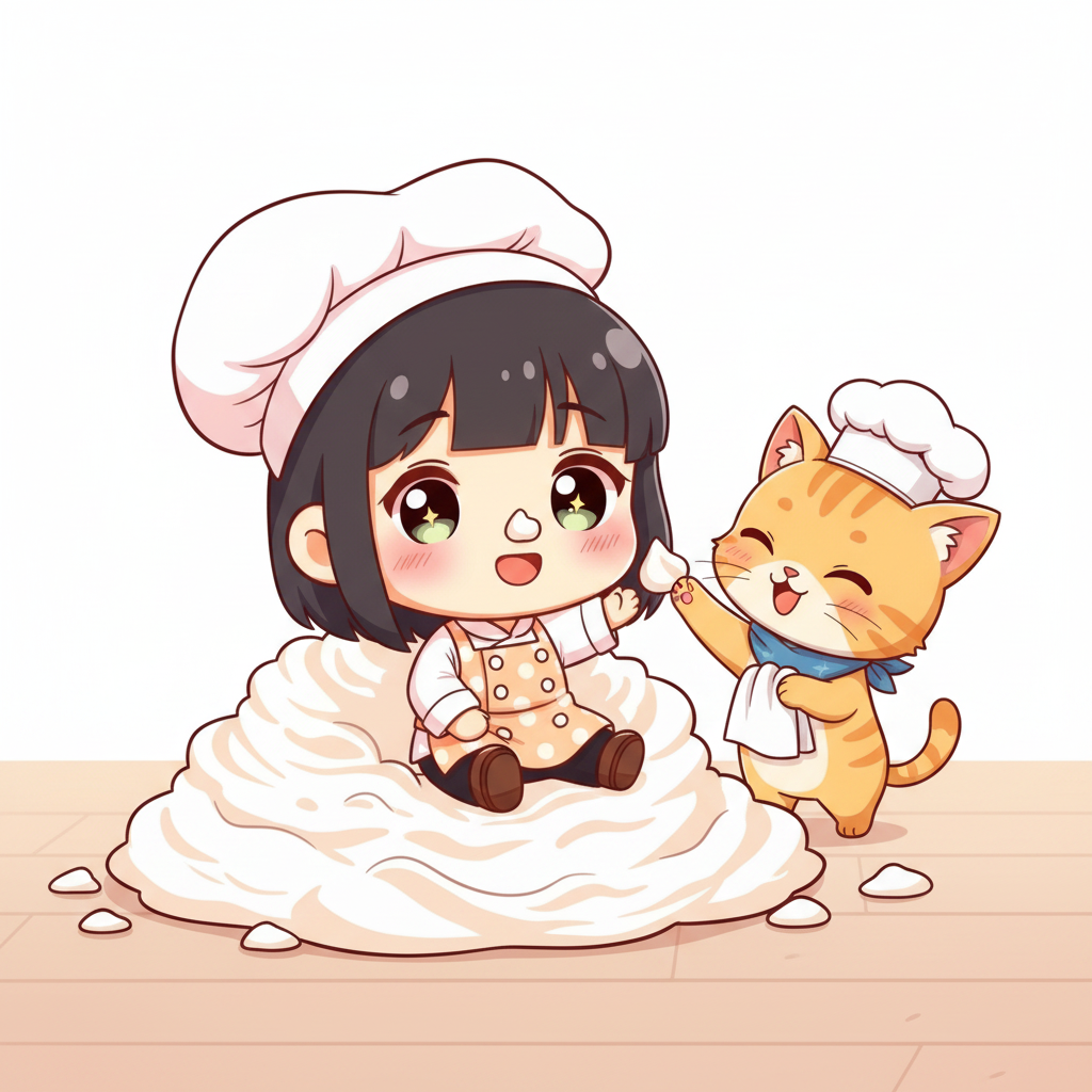 Chibi-style AI comic panel 2 — kawaii super-deformed comic generated with Comicory's AI Chibi Comic Generator