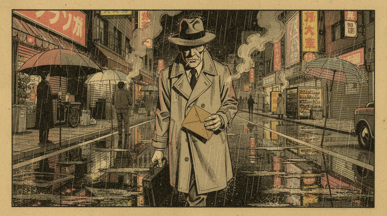 Gekiga (Retro)-style AI comic panel 2 — retro 1970s gekiga manga page generated with Comicory's AI Gekiga Comic Generator