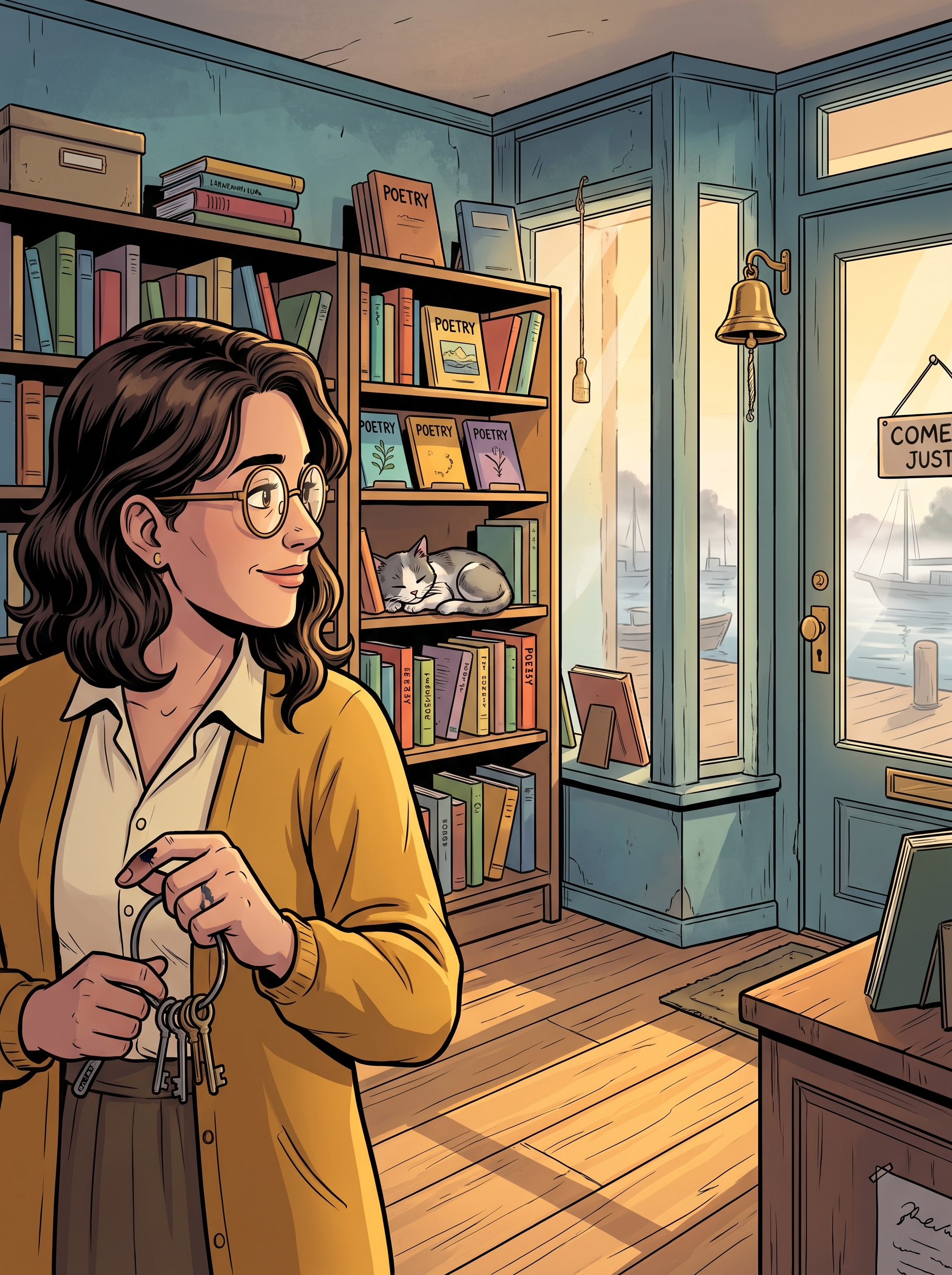 The Cat on the Poetry Shelf — Comic Book AI comic by Jack Ma